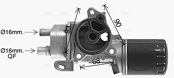 Ava Cooling Oliekoeler motorolie CN3327H