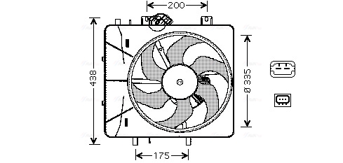 Ventilatorwiel-motorkoeling Ava Cooling CN7527