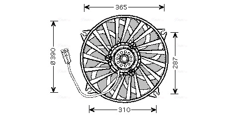 Ventilatorwiel-motorkoeling Ava Cooling CN7540