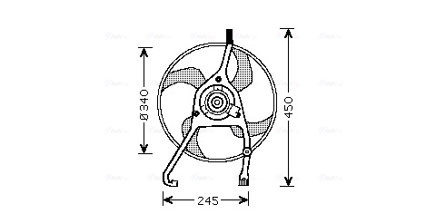 Ventilatorwiel-motorkoeling Ava Cooling CN7538