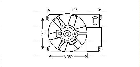 Ventilatorwiel-motorkoeling Ava Cooling CN7541