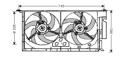 Ventilatorwiel-motorkoeling Ava Cooling PE7537