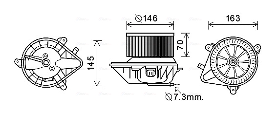 Kachelventilator Ava Cooling CN8292