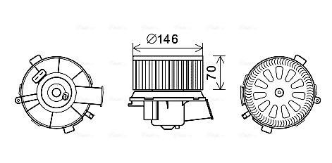 Kachelventilator Ava Cooling CN8300