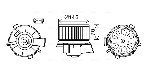 Kachelventilator Ava Cooling CN8304