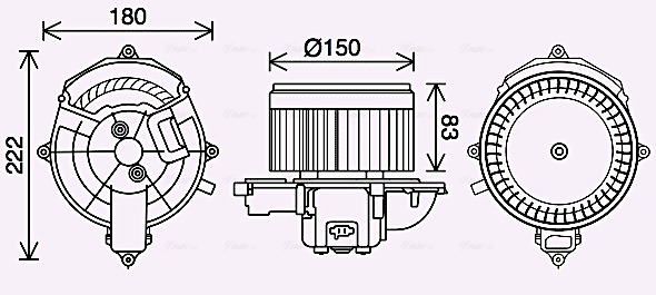 Kachelventilator Ava Cooling CN8310