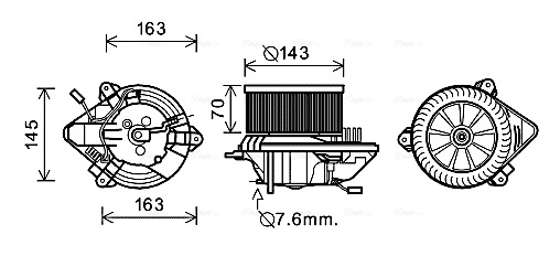 Kachelventilator Ava Cooling CN8508