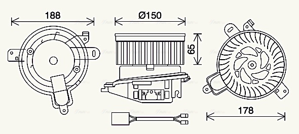 Kachelventilator Ava Cooling CN8509