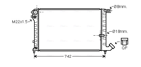 Radiateur Ava Cooling CNA2134