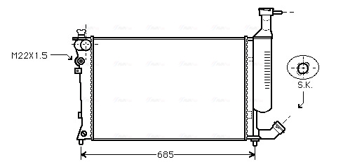 Radiateur Ava Cooling CNA2168