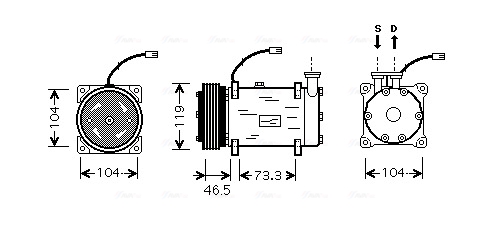 Airco compressor Ava Cooling CNAK030