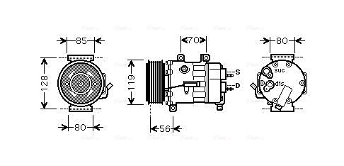 Airco compressor Ava Cooling CNAK250