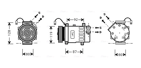 Airco compressor Ava Cooling CNK217