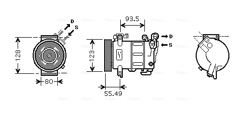 Airco compressor Ava Cooling CNK251