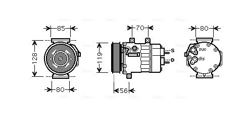 Airco compressor Ava Cooling CNK253