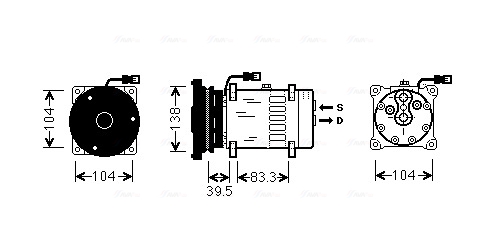 Airco compressor Ava Cooling CPAK001