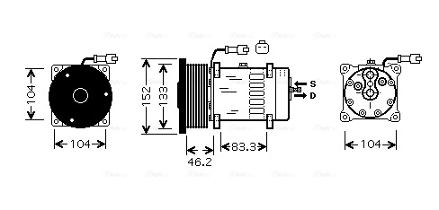 Airco compressor Ava Cooling CPAK004