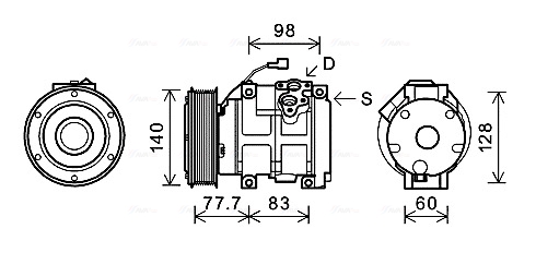 Airco compressor Ava Cooling CPAK007