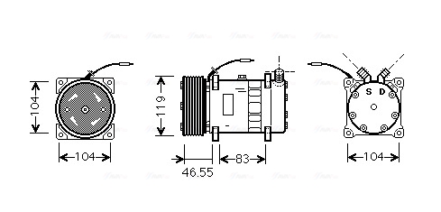 Airco compressor Ava Cooling FDAK452