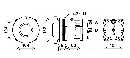 Airco compressor Ava Cooling CPAK017