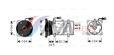 Airco compressor Ava Cooling CPK001