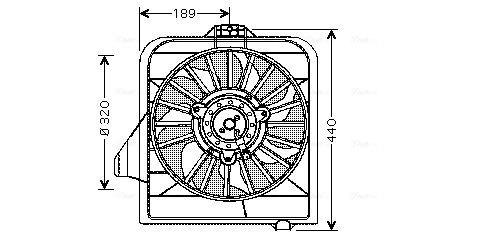 Ventilatorwiel-motorkoeling Ava Cooling CR7504