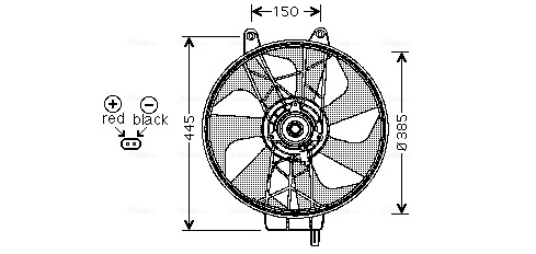 Ventilatorwiel-motorkoeling Ava Cooling CR7506