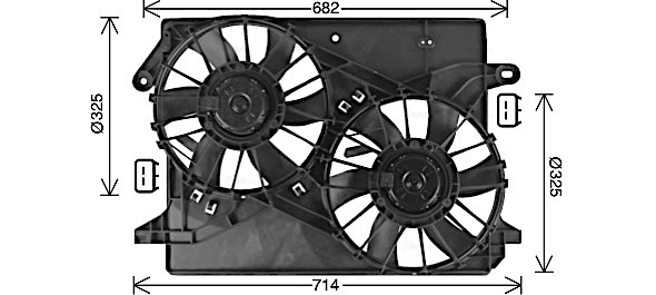 Ventilatorwiel-motorkoeling Ava Cooling CR7513