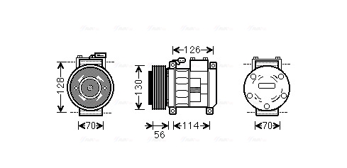 Airco compressor Ava Cooling CRAK062