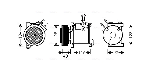 Airco compressor Ava Cooling CRAK102