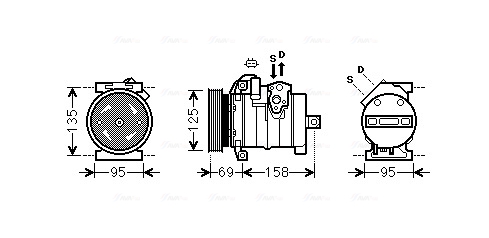 Airco compressor Ava Cooling CRAK130