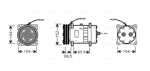 Airco compressor Ava Cooling CSAK002