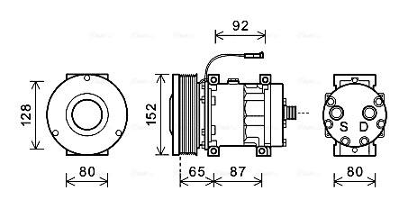 Airco compressor Ava Cooling CSAK008