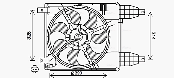 Ventilatorwiel-motorkoeling Ava Cooling CT7504