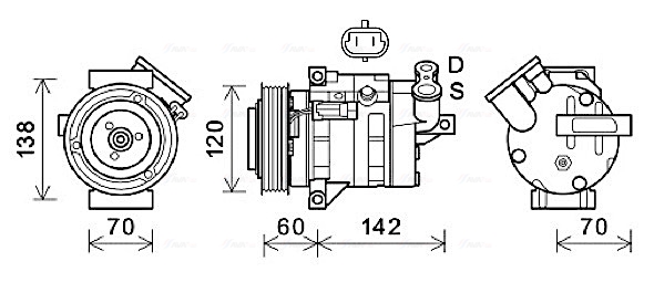 Airco compressor Ava Cooling CTK052