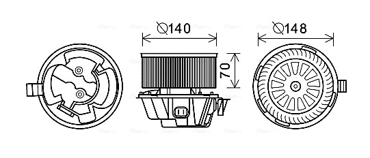 Kachelventilator Ava Cooling DA8012