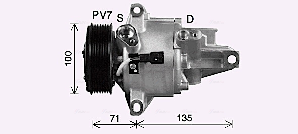 Ava Cooling Airco compressor DAK019