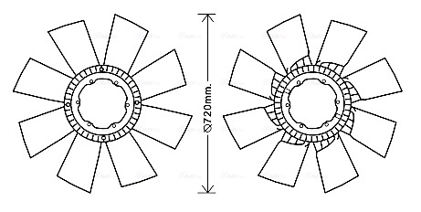 Ventilatorwiel-motorkoeling Ava Cooling DFB061