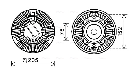 Visco-koppeling Ava Cooling DFC051