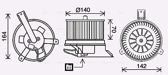 Kachelventilator Ava Cooling DN8434