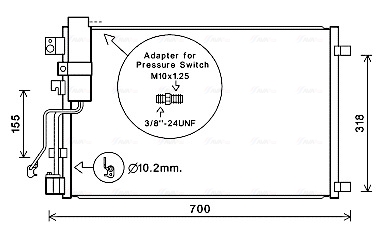 Airco condensor Ava Cooling DNA5283D