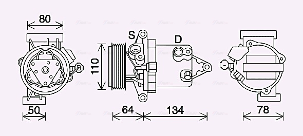 Airco compressor Ava Cooling DNAK437