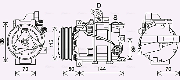 Airco compressor Ava Cooling DNAK447