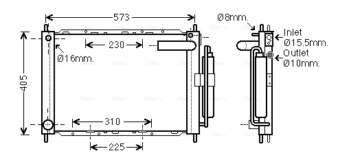 Koelmodule (radiateur+condensor) Ava Cooling DNM370