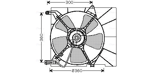 Ventilatorwiel-motorkoeling Ava Cooling DW7514