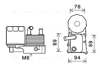 Oliekoeler motorolie Ava Cooling FD3598H