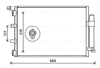 Airco condensor Ava Cooling FD5487D