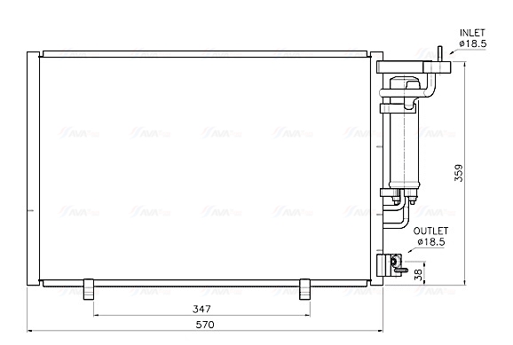 Airco condensor Ava Cooling FD5707D