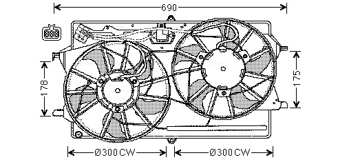 Ventilatorwiel-motorkoeling Ava Cooling FD7507