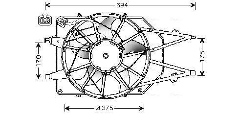 Ventilatorwiel-motorkoeling Ava Cooling FD7508